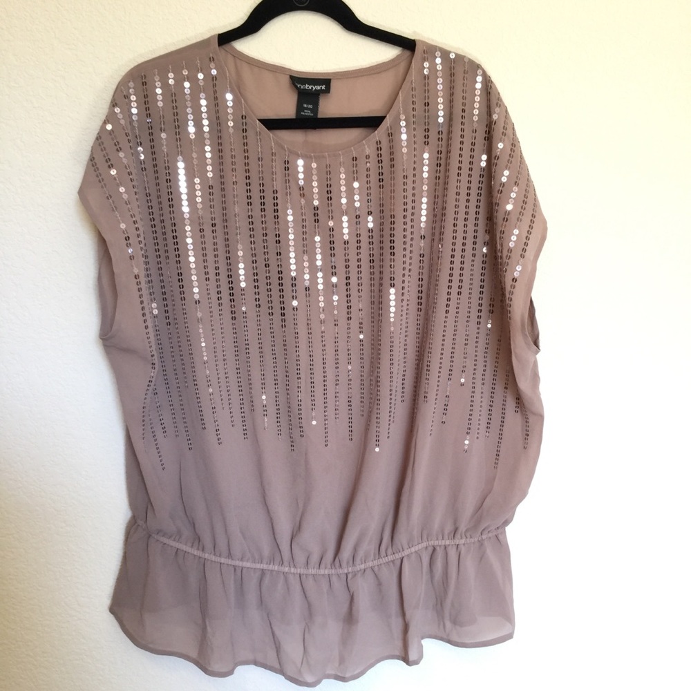 Lane Bryant cap sleeve sequin top